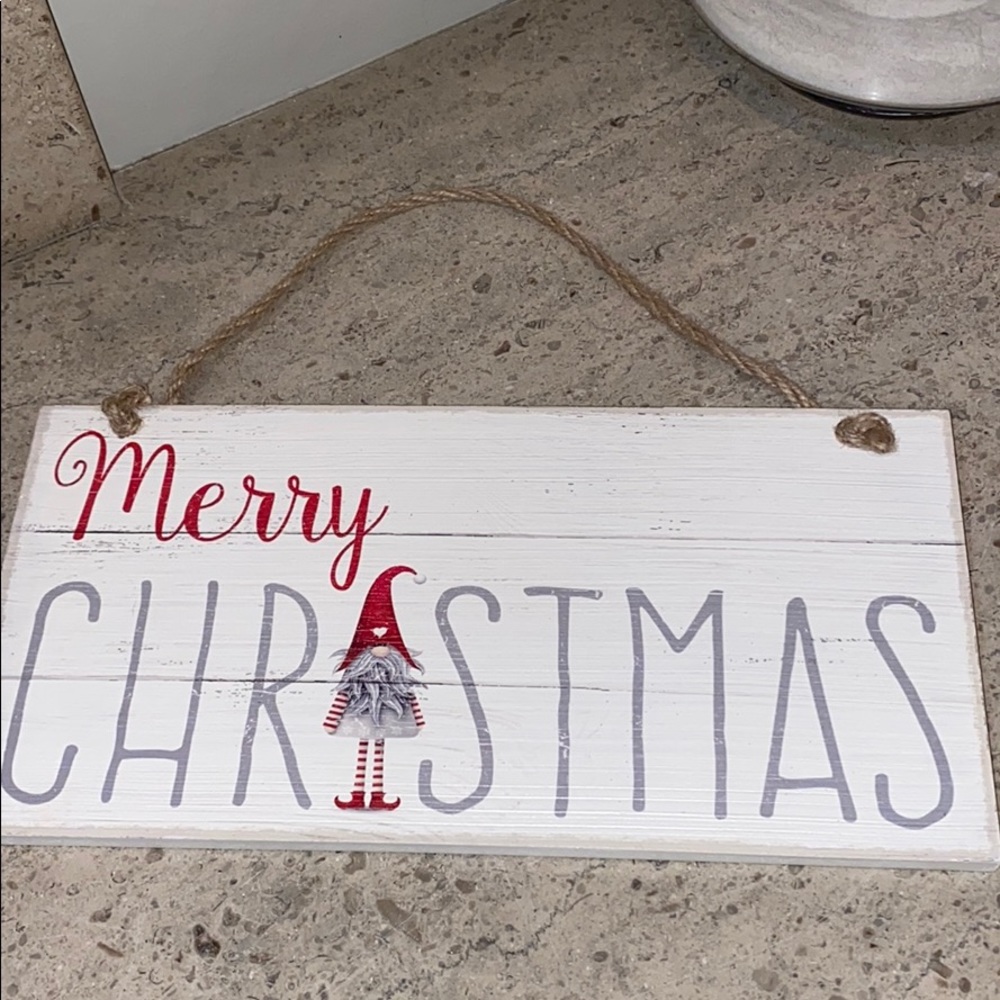 Merry Christmas Wood Sign